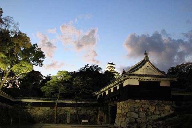 高知城の黄昏