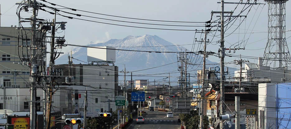 国分から見える桜島