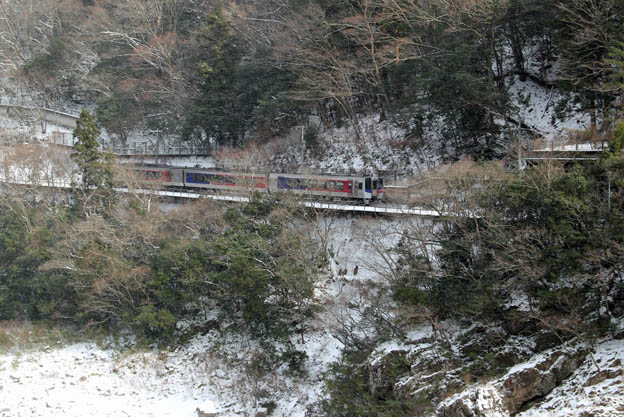 小歩危－大歩危間を走る2000系特急気動車